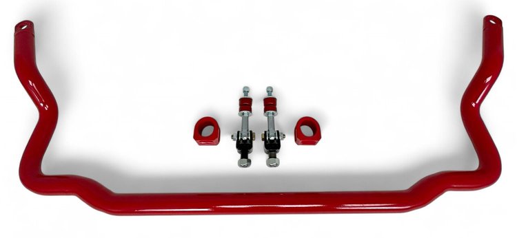 923T-FRONT-SELR 1.375 in. Tubular Front Sway Bar, Spherical End Links, 1982-1992 GM F-Body [Red]