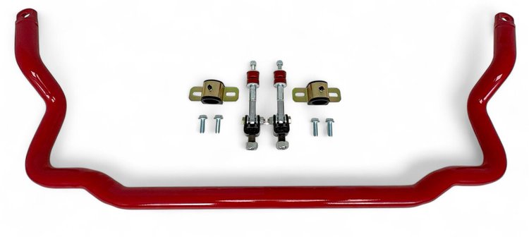 925T-FRONT-SELR 1.375 in. Tubular Front Sway Bar, Spherical End Links, 1978-1988 GM G-Body [Red]