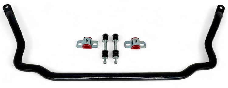 927-FRONT-7790B 1-5/16 in. Solid Front Sway Bar, Poly End Links, 1977-1990 GM B-Body [Gloss Black]