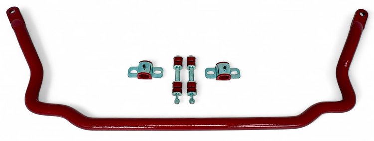 927-FRONT-7790R 1-5/16 in. Solid Front Sway Bar, Poly End Links, 1977-1990 GM B-Body [Bright Red]