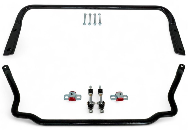 927-7790-SELB Front & Rear Sway Bar Set, Spherical End Links, 1977-1990 GM B-Body [Gloss Black]