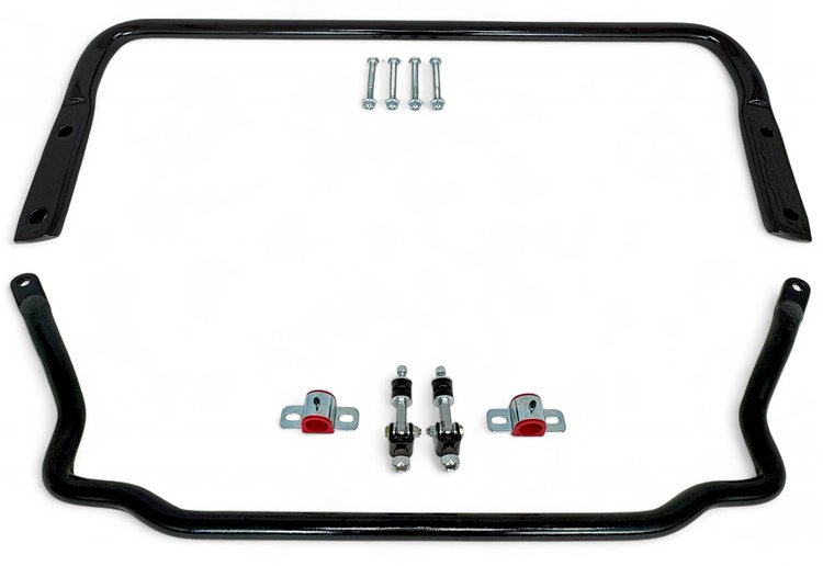 927-9196-SELB Front & Rear Sway Bar Set, Spherical End Links, 1991-1996 GM B-Body [Gloss Black]