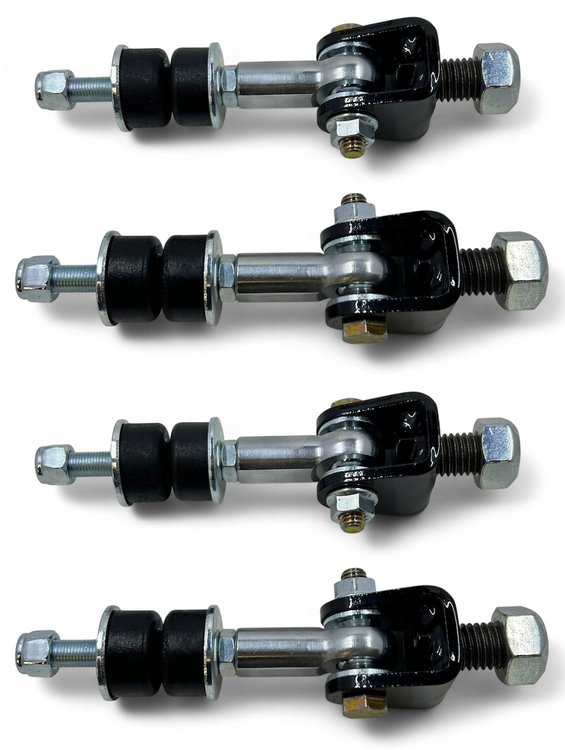 SEL-F3K1-BL Front & Rear Spherical Sway Bar End Links Kit, 1982-1992 GM F-Body Camaro & Firebird, Black Bushings
