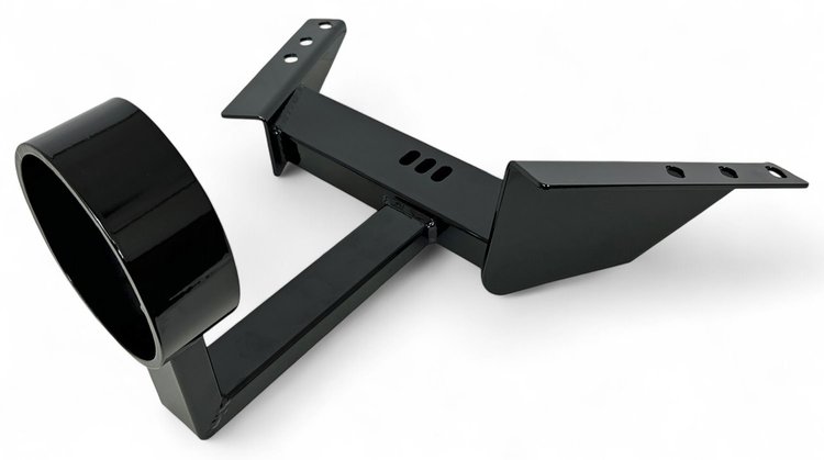 T56XM-FLB T-56 6-Speed Transmission Crossmember with Driveshaft Safety Loop, 1982-1992 GM F-Body Camaro & Firebird, Gloss Black