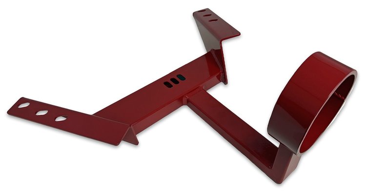 T56XM-FLR T-56 6-Speed Transmission Crossmember with Driveshaft Safety Loop, 1982-1992 GM F-Body Camaro & Firebird, Bright Red