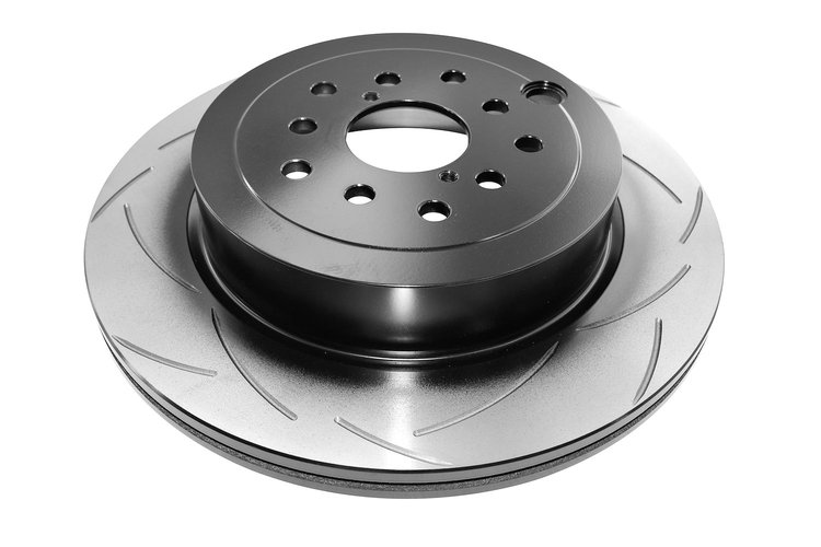 Street Series T2 Slot Brake Disc, 08-10 STi/2017 BRZ w/Perf. Pkg. Dual Drilled