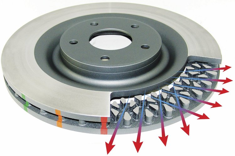 Front Slotted 4000 Series Rotor, 05-10 Mustang GT/ 11+ V6