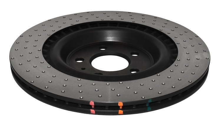 4000 Series Drilled/Dimpled Brake Disc, 11-16 Audi A6/A7/A8