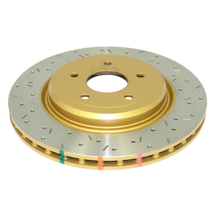 Rear Drilled & Slotted 4000 Series Rotor, 97-04 Corvette C5/C6