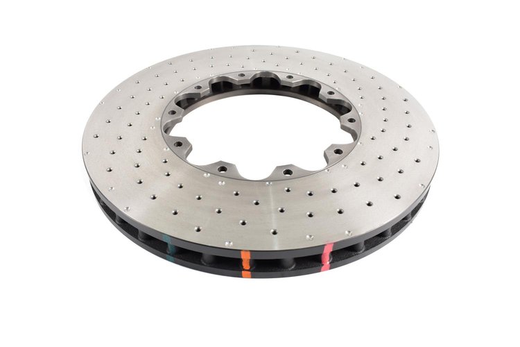 5000 Series Cross Drilled & Dimpled Brake Rotor, 19+ Chevrolet Camaro ZL1 (w/ M6 Nuts)