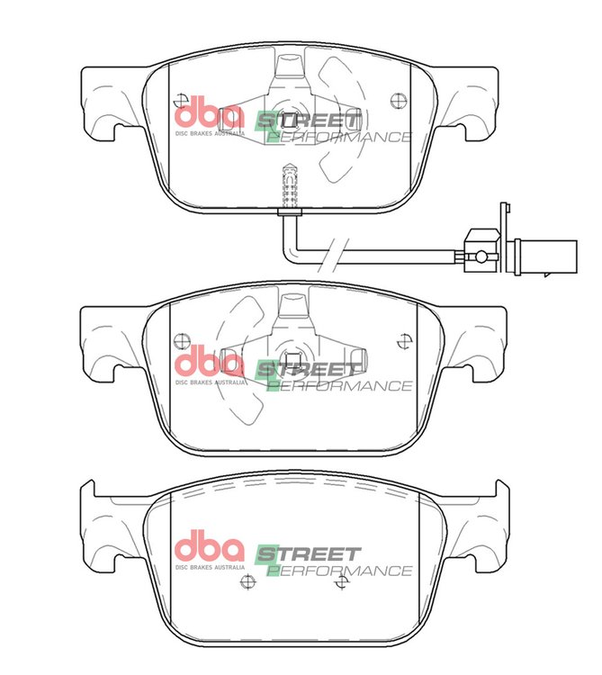 SP Performance Front Brake Pads, 2016+ Audi A4