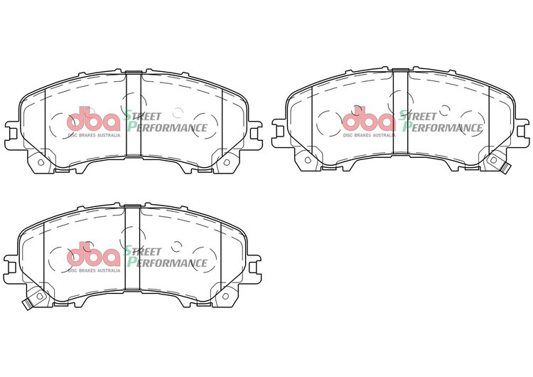 SP Performance Front Brake Pads, 14-19 Infiniti Q50 (Base & Premium Incl Hybrid)