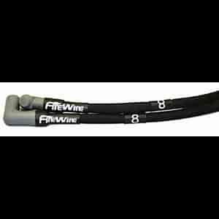 Universal 8.5mm Sleeved FireWire Plug Wires 8 Cylinder 135° Boot Black