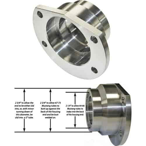HOUSING ENDS - SMALL BEARING - BILLET - PAIR