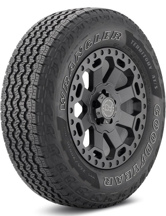 687070885 Wrangler Territory AT/S Tire, 265/70R18 [Outline White Letter]