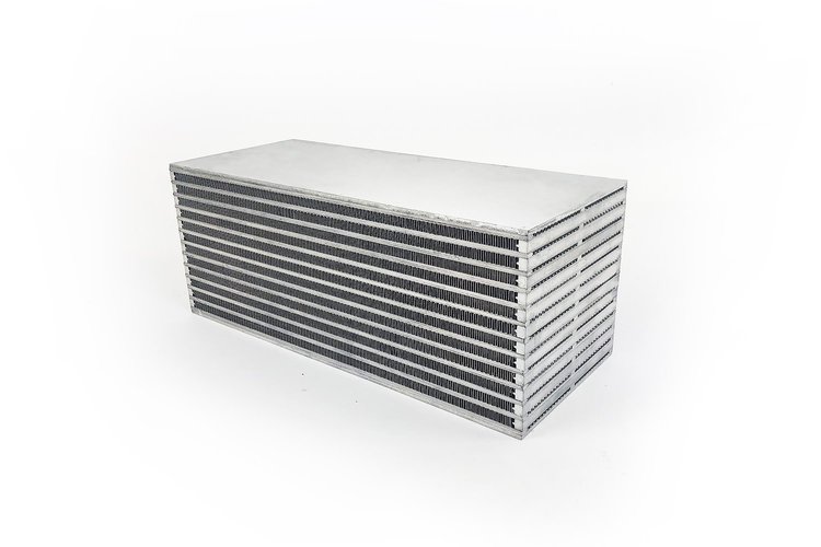 Air-to-Water Bar & Plate Intercooler Core, 12"L x 5"H x 5"W, Universal Core