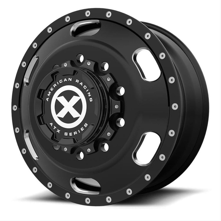 AO40222510902 ATX AO402 Indy Class 8 Wheel [Size: 22.5"x8.25"] Satin Black Milled