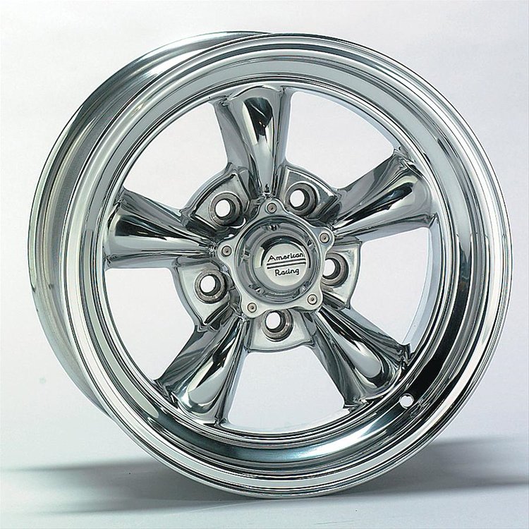 AMERICAN RACING CUSTOM TORQ THRUST II TWO-PIECE CHROME W/ POLISHED BARREL 17 x 9.5 5X4.75 -31 4.03