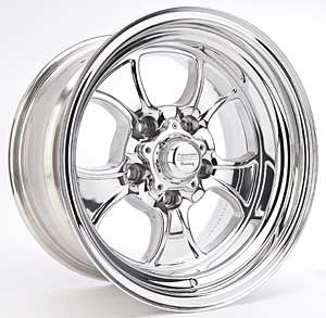 Polished Hopster Wheel Size: 15 x 8" Bolt Circle: 5 x 4-3/4" Rear Spacing: 3-3/4"