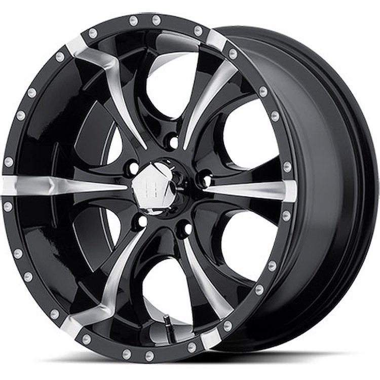 HELO Series 791 Gloss Black Milled Wheel Size: 16" x 8"