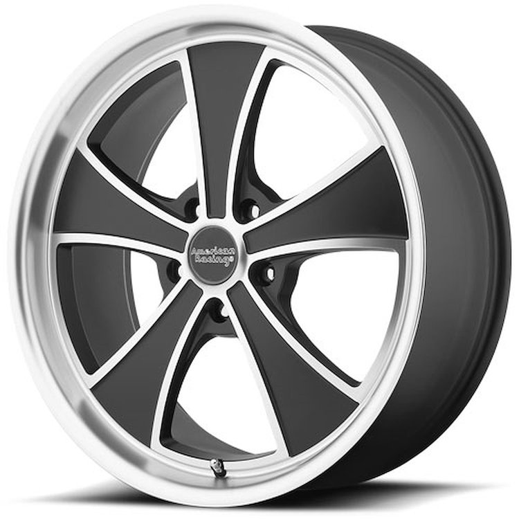 Mach 5 Wheel Size: 18x9 Bolt Pattern: 5x115mm Offset: 15 mm Finish: Black & Machined