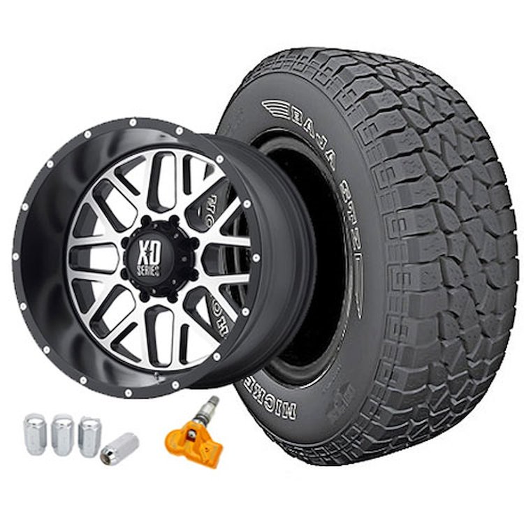 Jeep JK KMC XD820 Wheel and Tire Kit 2007-15 Jeep Wrangler JK Includes: