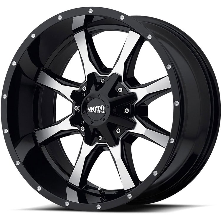 Moto Metal Series MO970 Gloss Black w/Machined Face 20" x 9" Wheel