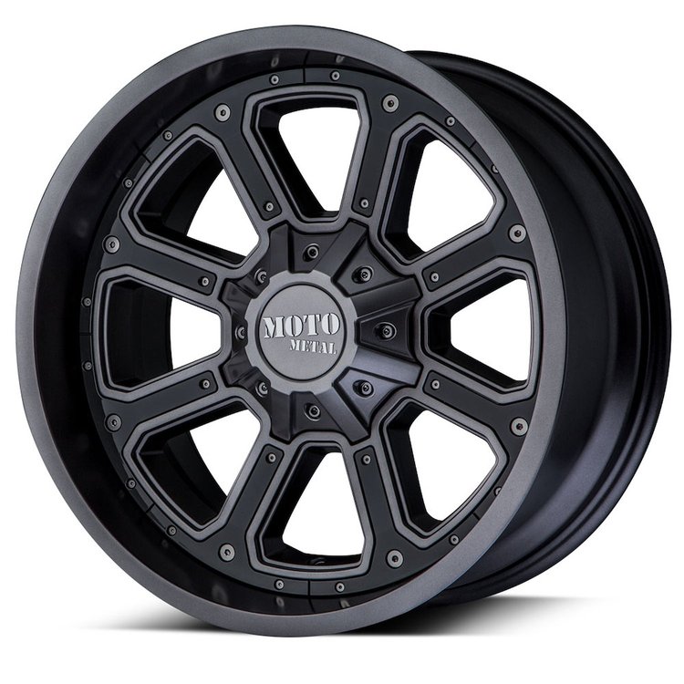 MOTO METAL SHIFT MATTE GRAY W/ G-BLK INSERTS 17 x 9