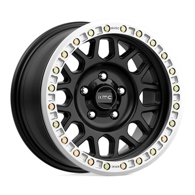 KM23478560700 KM234 GRENADE DESERT Beadlock Wheel [Size: 17"x8.5"] Satin Black Finish