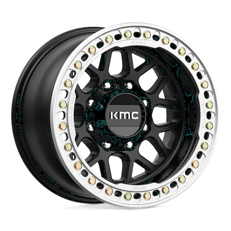 KM23579080738N KM235 GRENADE CRAWL Beadlock Wheel [Size: 17"x9"] Satin Black Finish