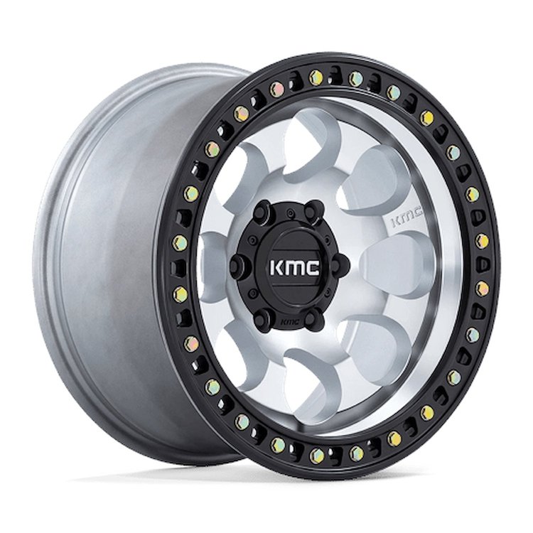 KM550DB17906812N KM550 RIOT SBL Wheel [Size: 17"x9"] Machined w/Satin Black Lip Finish