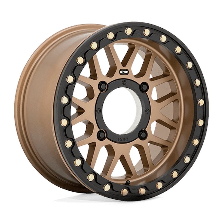 KS23556044638 KS235 GRENADE Beadlock Wheel [Size: 15"x6"] Satin Bronze Finish