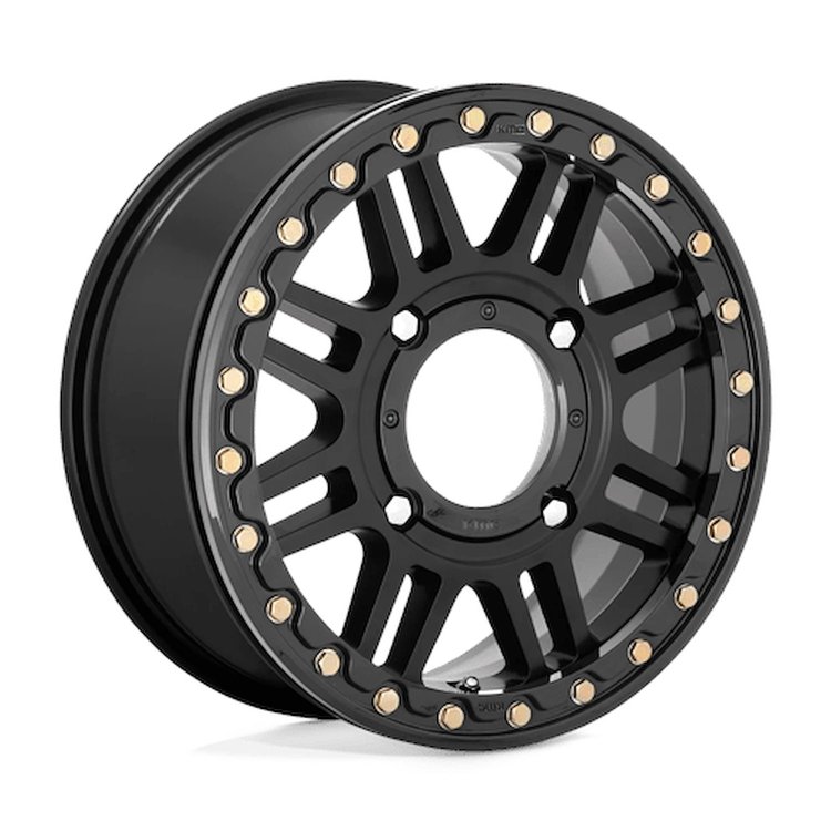 KS25051048700 KS250 CAGE Beadlock Wheel [Size: 15"x10"] Satin Black w/Gloss Black Ring Finish