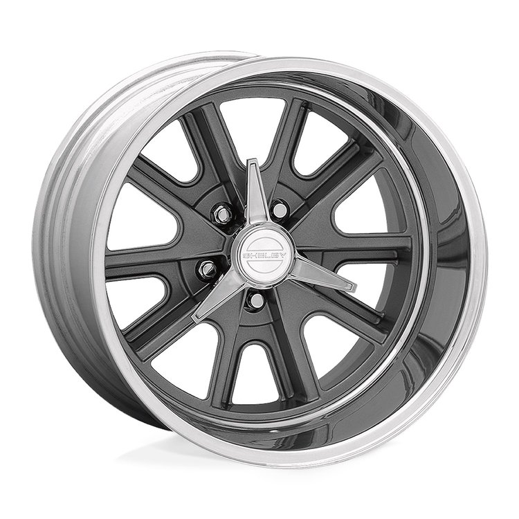 AMERICAN RACING 427 SHELBY COBRA TWO-PIECE MAG GRAY CENTER POLISHED BARREL 18 x 9.5 5x4.5 6 5.49