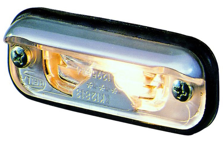 1378 License Plate Lamp Silver Housing 12V ECE Approved