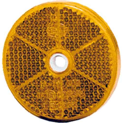 2014 Reflex Reflector 60mm Dia. Round Amber Lens ECE Approved