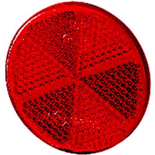 2014 Reflex Reflector 60mm Dia. Round Red Lens ECE Approved w/Adhesive