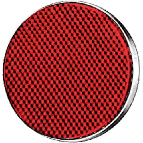2015 Reflex Reflector 63mm Dia. Round Red Lens w/Metal Base ECE Approved