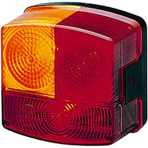 2776 Stop/Turn/Tail Lamp LH Driver Side Square Red/Amber Lens Bulb Not Incl. ECE Approved