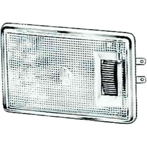 2811 Interior Lamp Rectangle Clear Lens w/Dimmer Switch Bulb Not Incl.