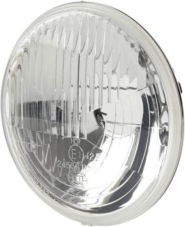 5-3/4" Round Vision Plus Halogen Conversion Headlamp Includes 1 Lamp and Dust Boot Bulb NOT Included ECE Approved
