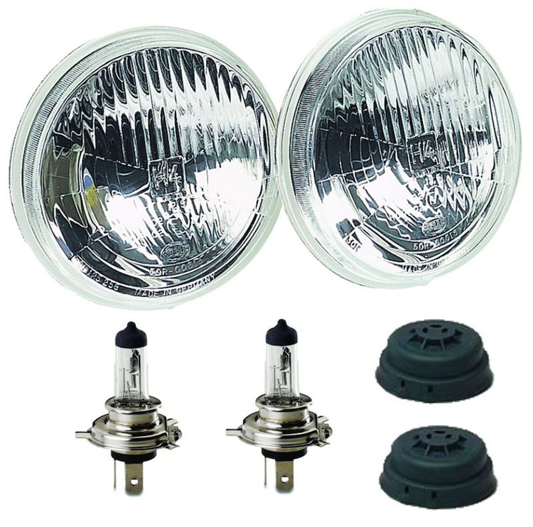 5-3/4" Round Vision Plus Halogen Conversion Headlamp Kit Includes 2 Lamps, Dust Boots and Bulbs ECE Approved