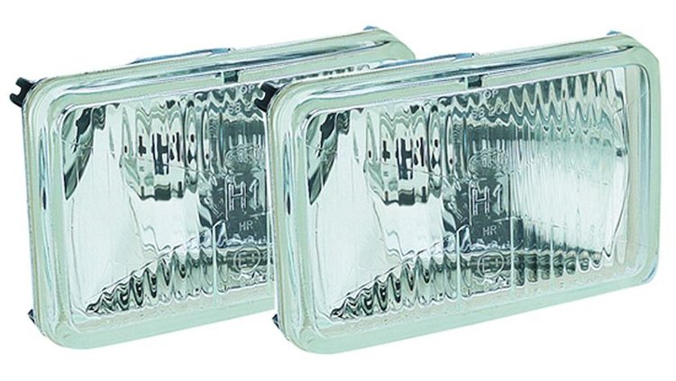 4" x 6" Halogen Conversion Headlamp Kit Includes 2 Lamps, Bulbs and Dust Boots ECE Approved