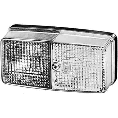 3347 Turn/Side Marker Lamp Rectangle Amber/White Lens Bulbs Not Incl. ECE Approval