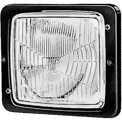 138x124mm Flush Mount Headlamp Square Clear Lens 60/55W ECE Approved