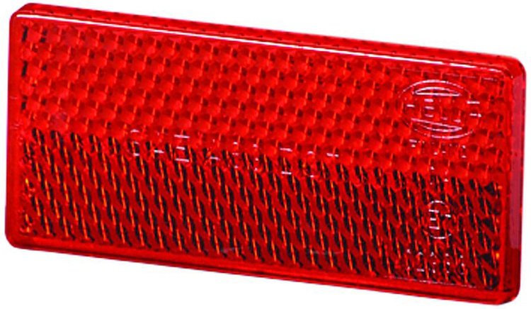 4412 Reflex Reflector Rectangle Red Lens w/Adhesive SAE Approved
