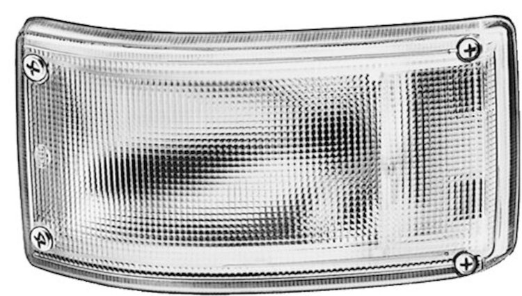 5604 Wraparound Turn Lamp Rectangle White Lens Bulbs Not Incl. SAE Approved