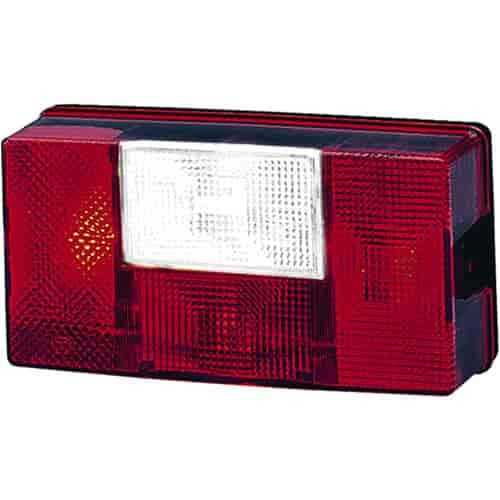 6040 Multifunction Lamp RH Passenger Side Rectangle Clear And Red Lens 24V w/Wire Harness ECE Approved