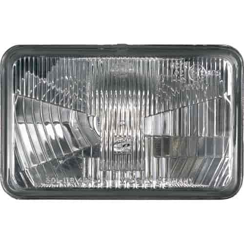 164x103mm Halogen Conversion Headlamp; Rectangle; Clear Lens; High/Low Beam; w/Position Lamp And Fix