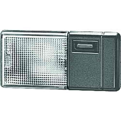 6487 Interior Lamp Rectangle Clear Lens w/Switch And ON/OFF Door Contact 24V